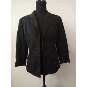 Express Black Button Up Blazer Size 8 Left Chest Pocket